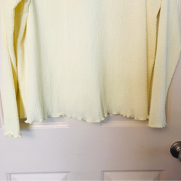 Sympli Women's Light Yellow Long Sleeve Top Size 12 NWOT - Picture 5 of 10